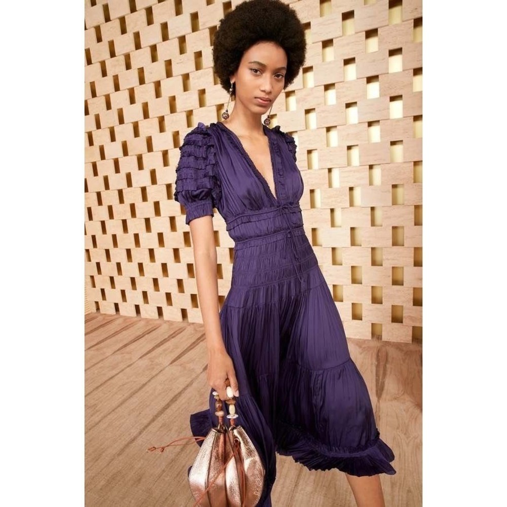 Ulla Johnson Deep Purple Midi Dress